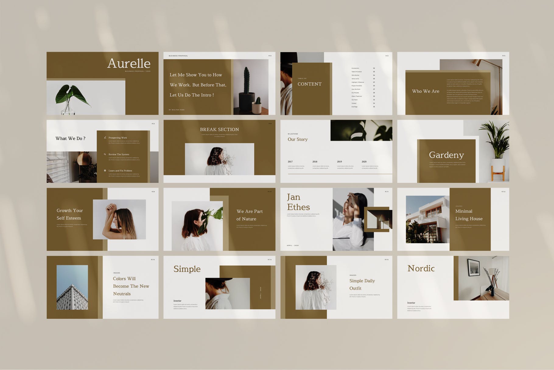 极简主义风格PPT模板下载(PPTX)