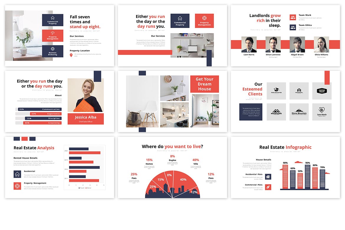 居住环境房屋PPT模板下载（PPTX）