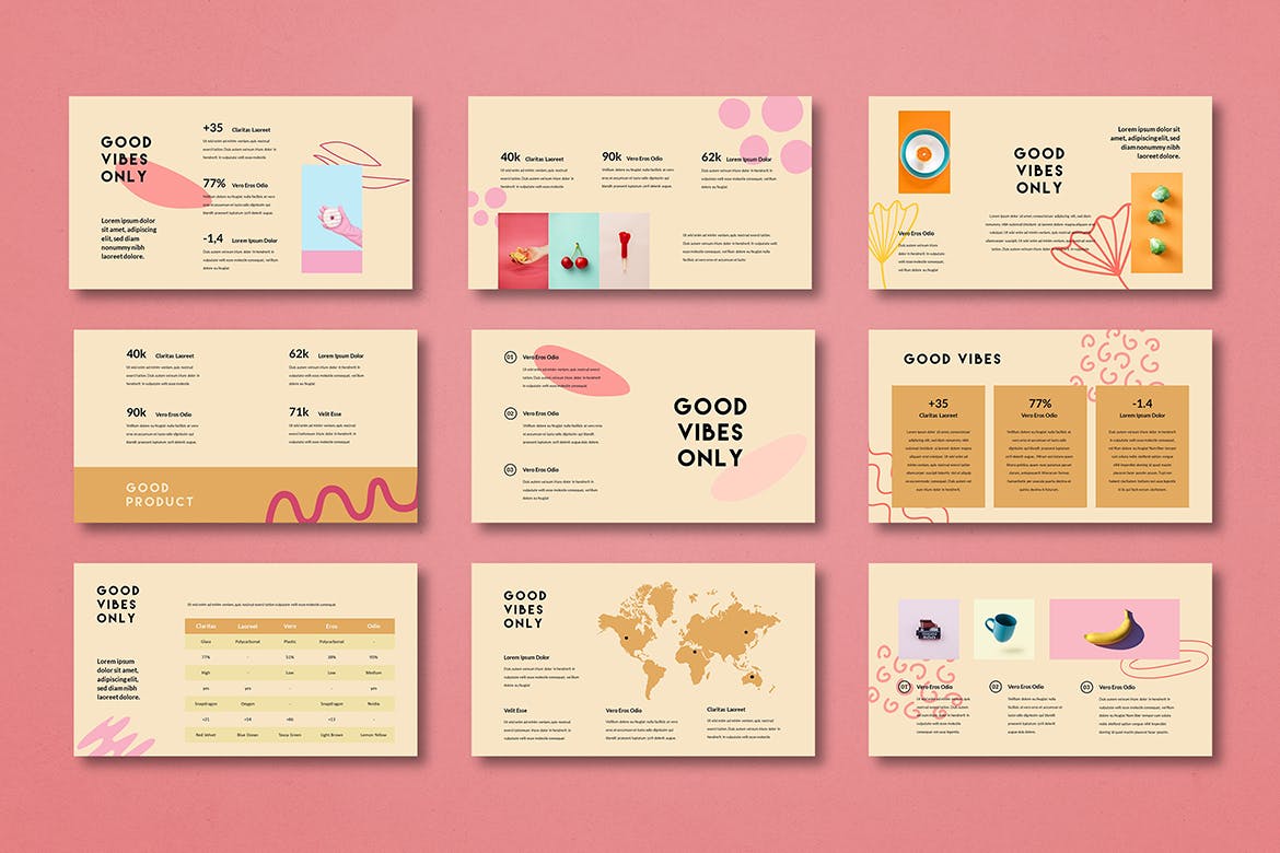 时尚高端简约清新优雅多用途的powerpoint幻灯片演示模板（pptx）