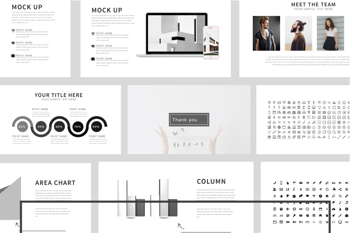 极简主义创意PPT模板下载