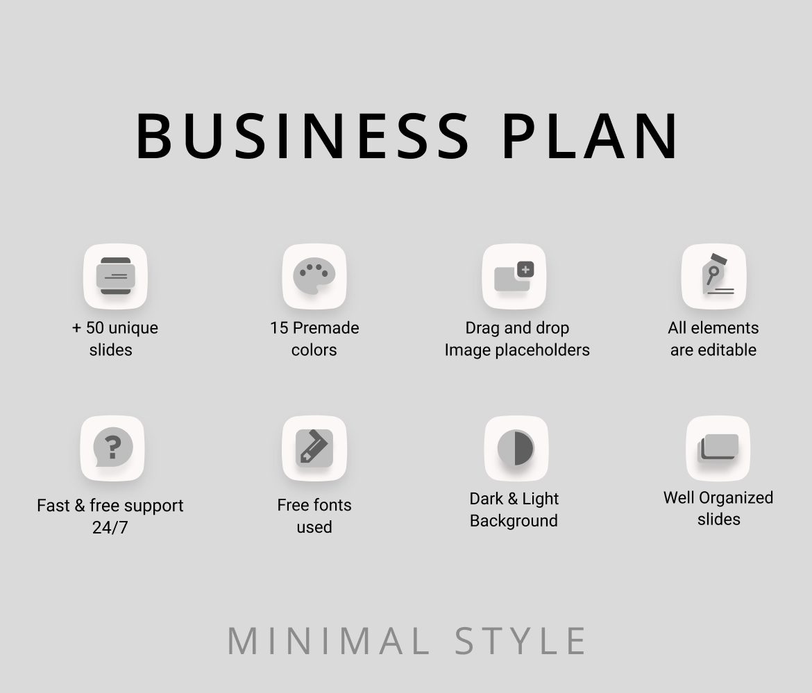 简约风格的多用途大数据业务计划powerpoint幻灯片演示模板（pptx）