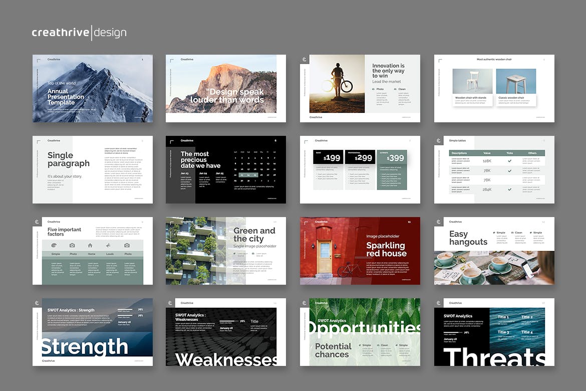 时尚的年度工作汇报PPT模板下载(PPTX)