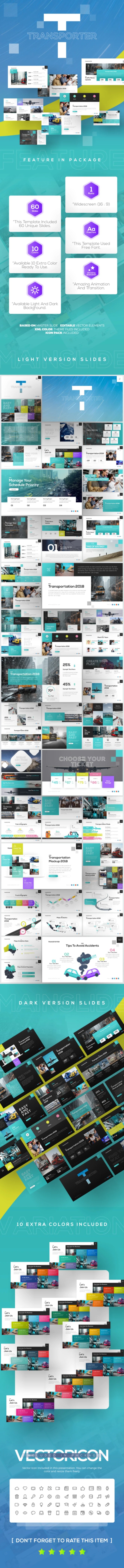创意现代的运输/交通/旅行主题PowerPoint演示模板