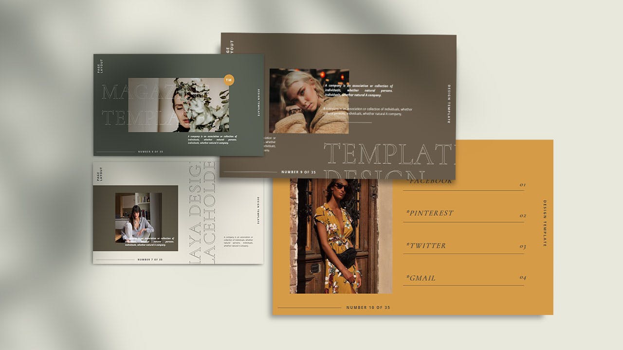 复古时尚的PPT模板下载（PPTX）