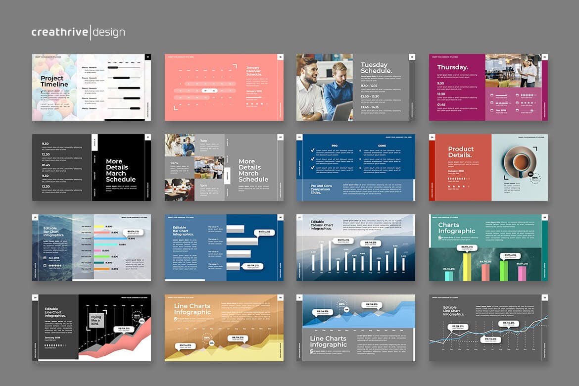 时尚大图片排版PPT模板下载（PPTX）