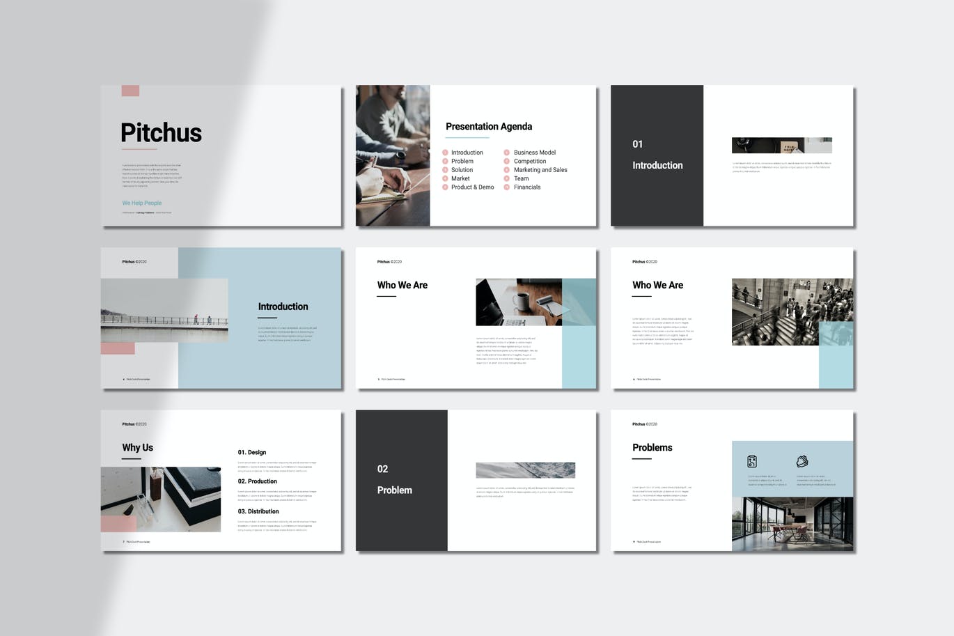 清新时尚高端简约配色的高品质powerpoint幻灯片演示模板（pptx、key）