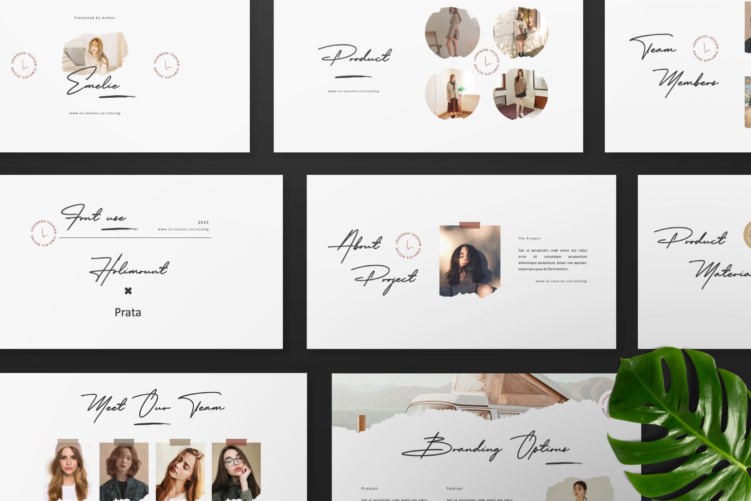 极简主义时尚品牌介绍PPT模板（PPTX）