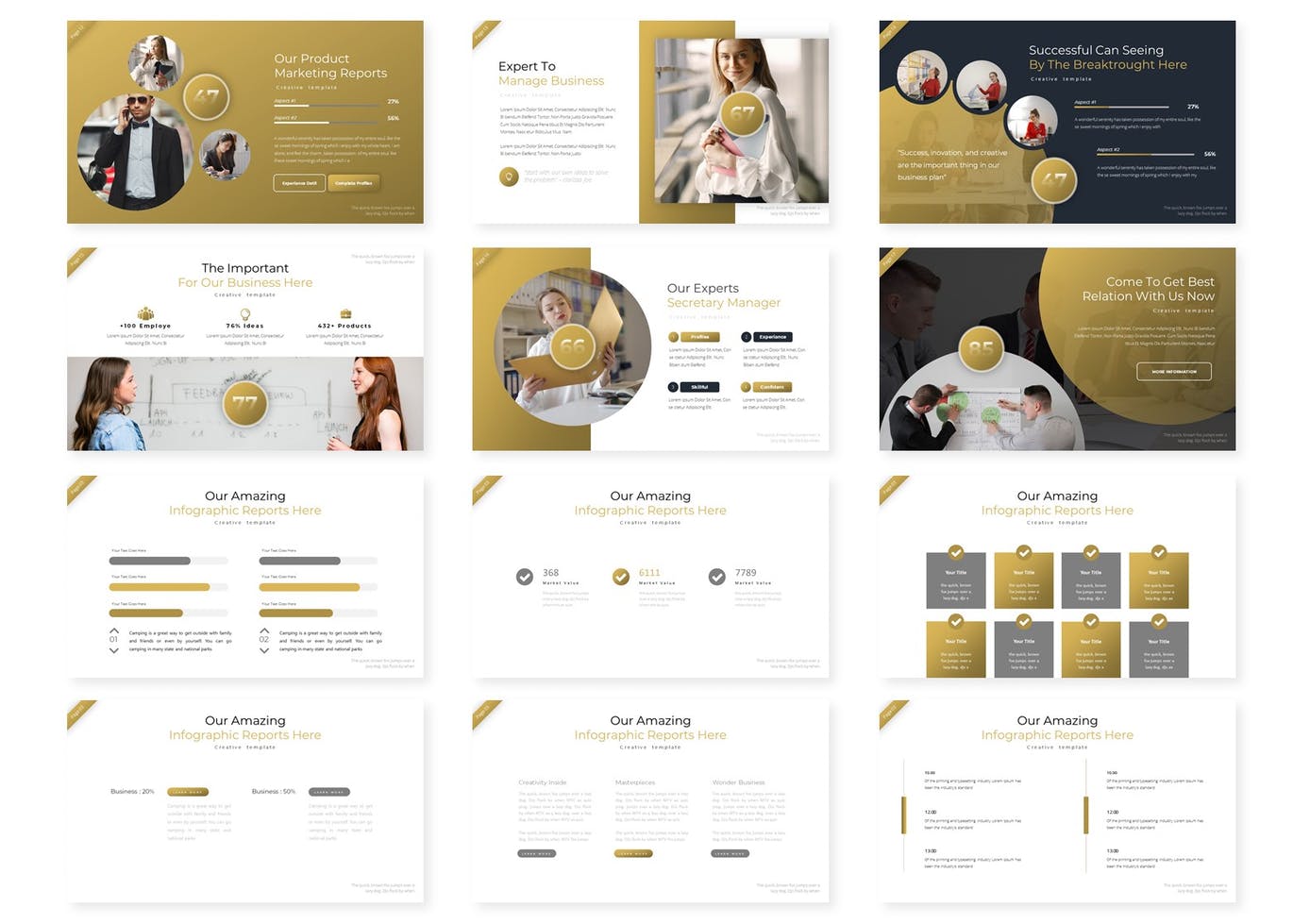 时尚高端房地产土豪金配色的高品质金融行业powerpoint幻灯片演示模板（pptx）