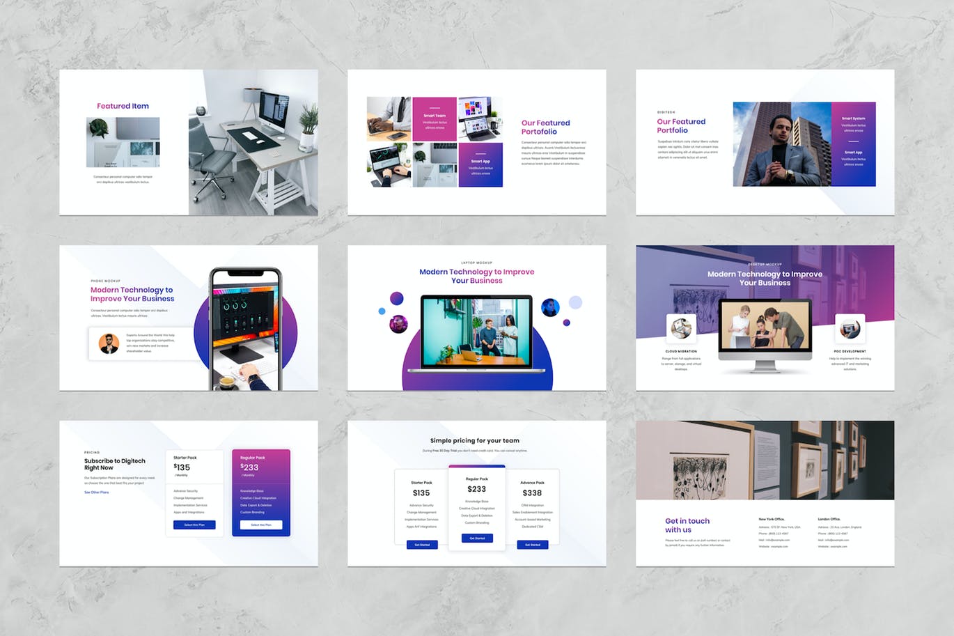 数字IT企业PPT模板下载 [PPTX]