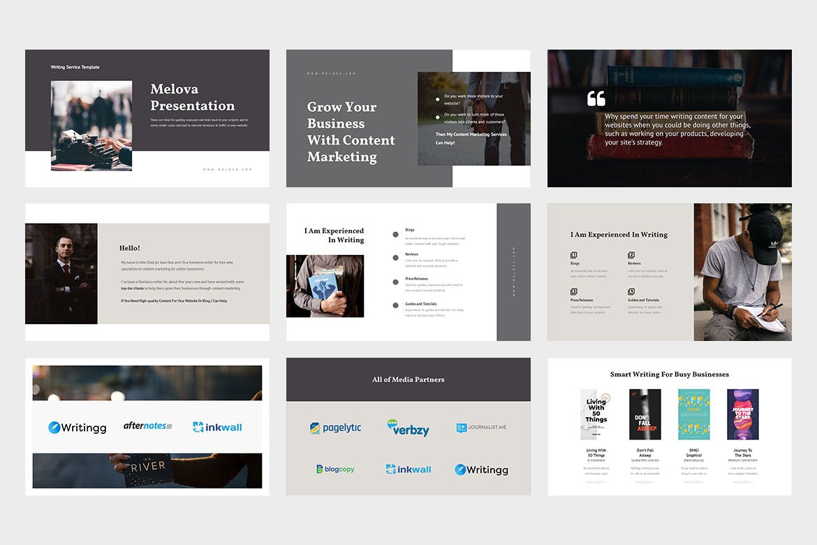 时尚简约好用的提案powerpoint幻灯片演示模板（pptx）