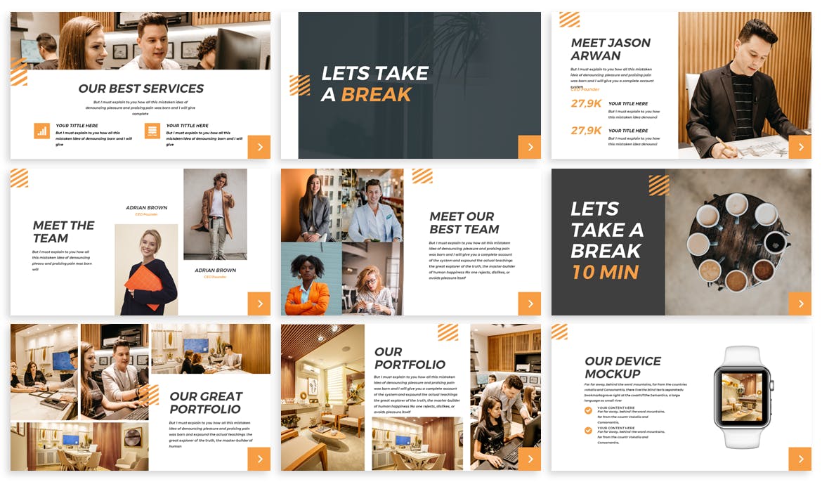 商业谷歌幻灯片模板（PPTX）