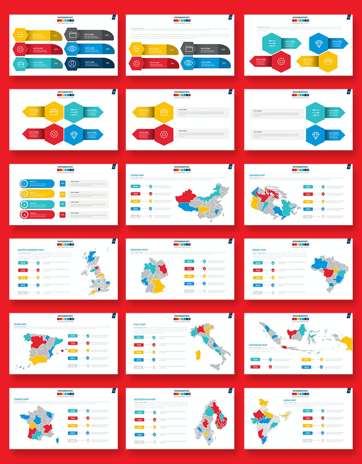 信息图形PPT模板下载（PPTX）