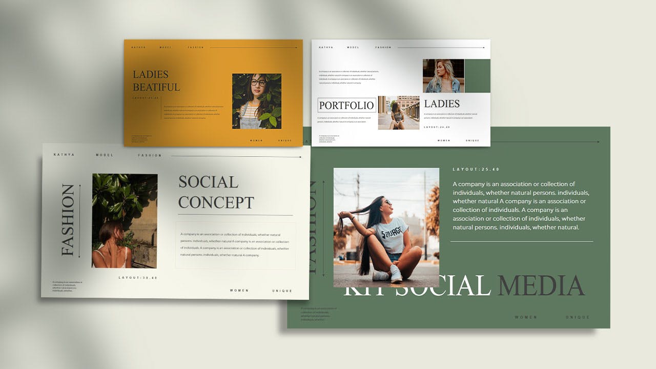 时尚的PPT模板下载（PPTX）