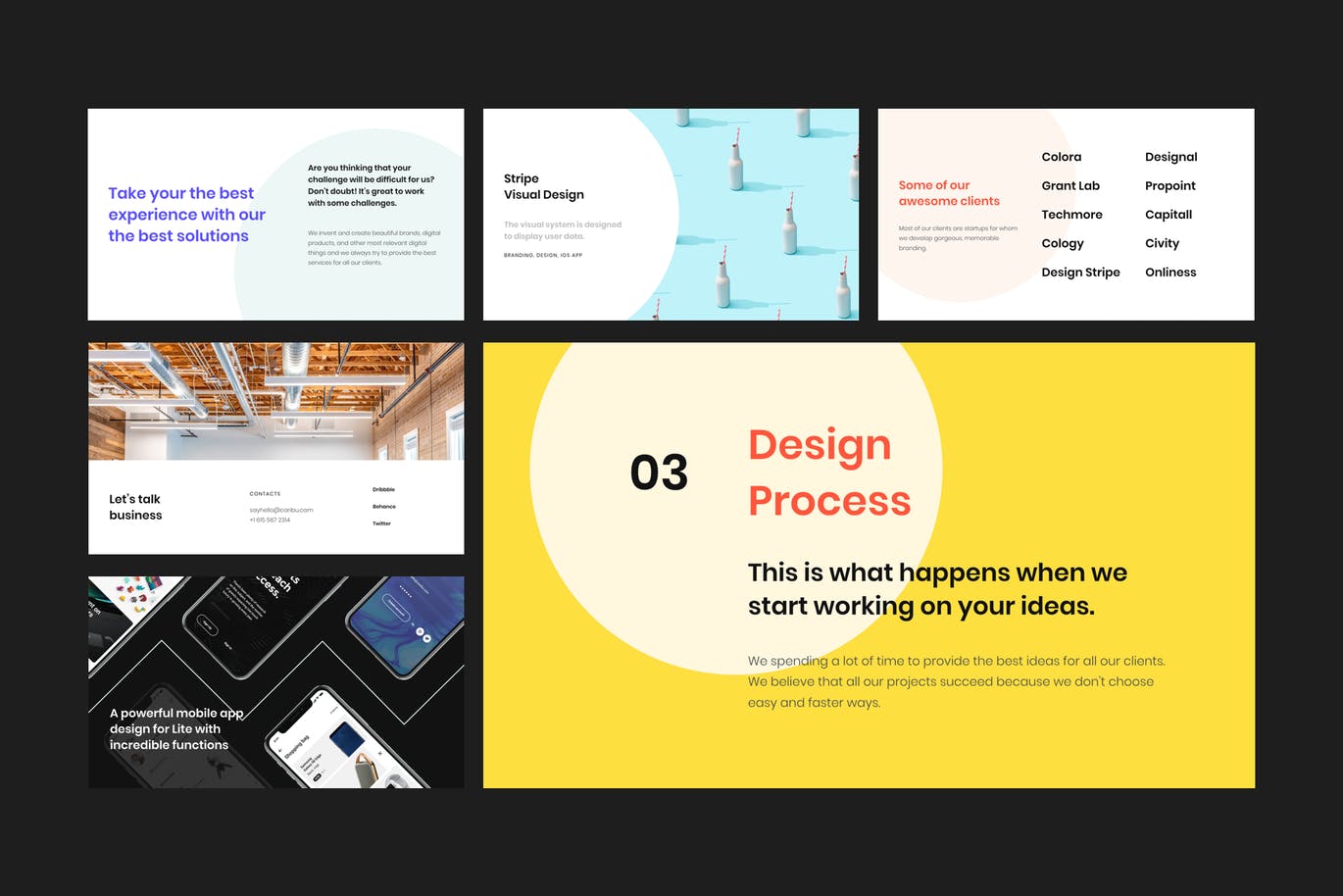 时尚高端简约多用途的现代流行风格powerpoint提案幻灯片演示模板（pptx）