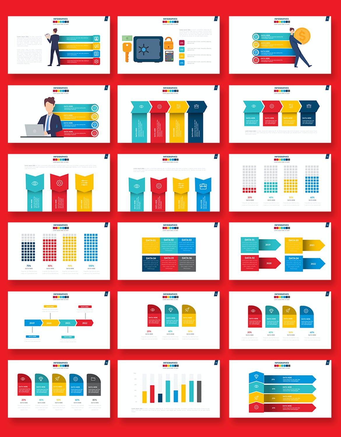 信息图形PPT模板下载（PPTX）