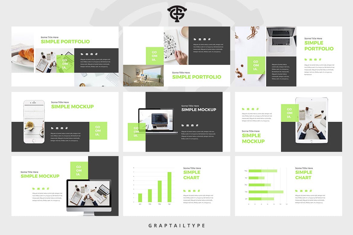 高端时尚简约高级灰配色的高品质powerpoint幻灯片演示模板（pptx）