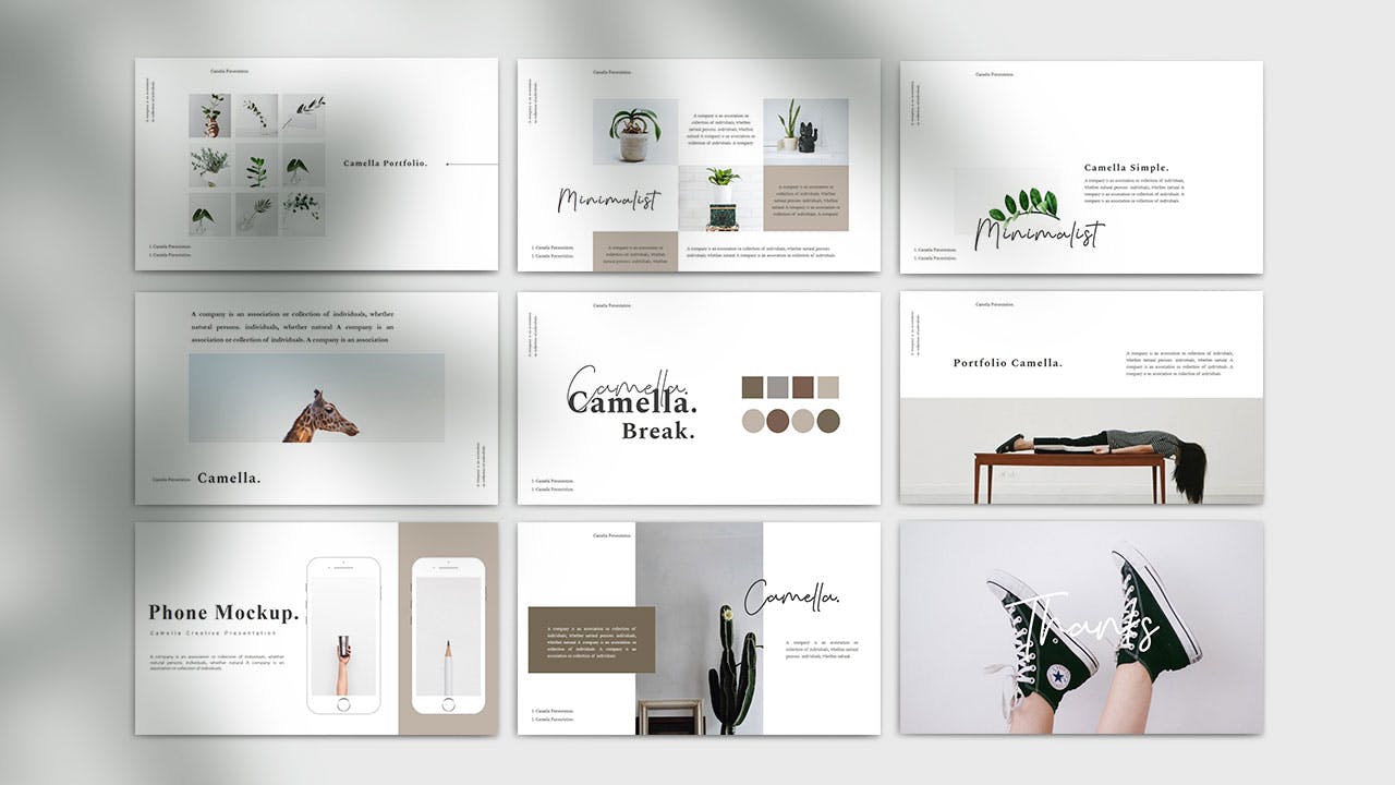 极简风格的优雅powerpoint幻灯片演示模板（pptx）