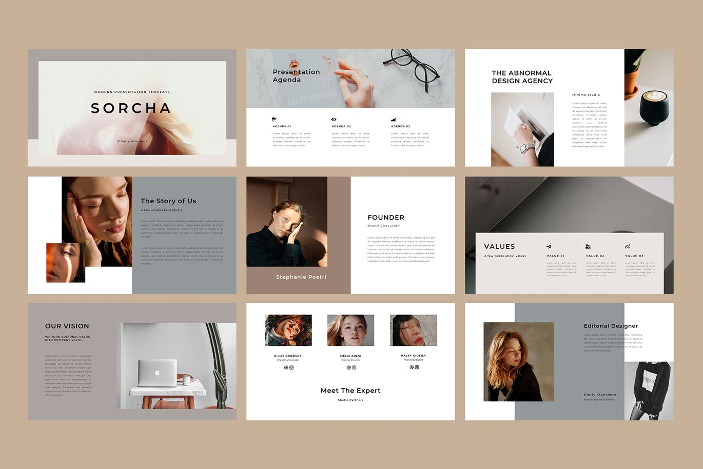 时尚高端简约优雅多用途创意商业powerpoint幻灯片演示模板（pptx）