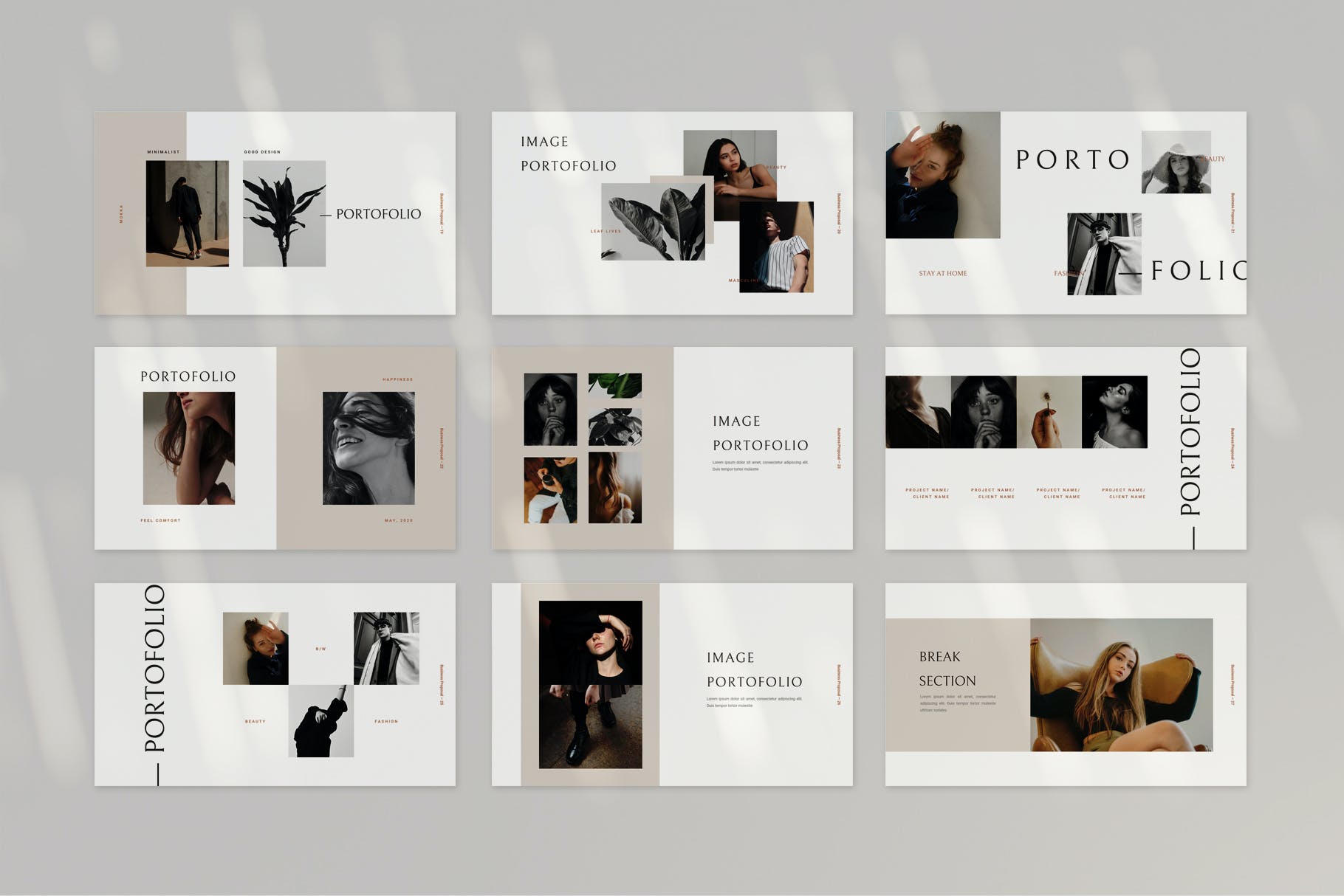 极简主义时尚个性PPT模板下载(PPTX)