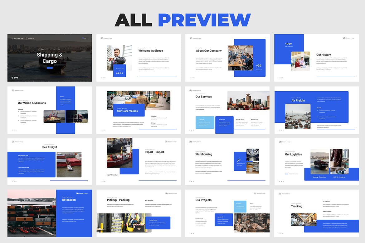 时尚高端专业的国际贸易主题powerpoint幻灯片演示模板（pptx）