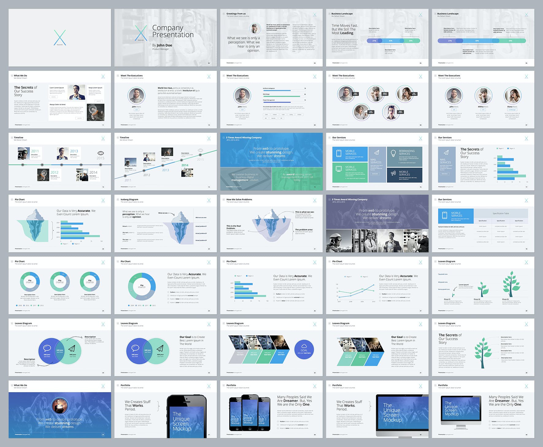 现代高效的商业计划书大数据PPT模板下载