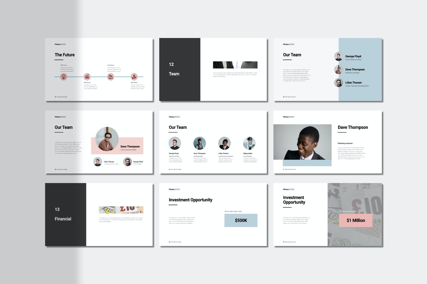 清新时尚高端简约配色的高品质powerpoint幻灯片演示模板（pptx、key）