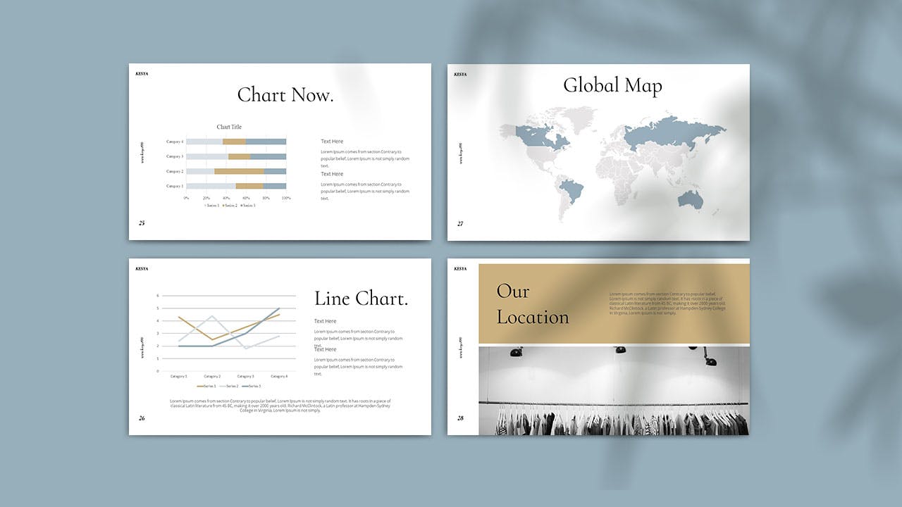 时尚优雅多用途的简约大数据powerpoint幻灯片演示模板（pptx）