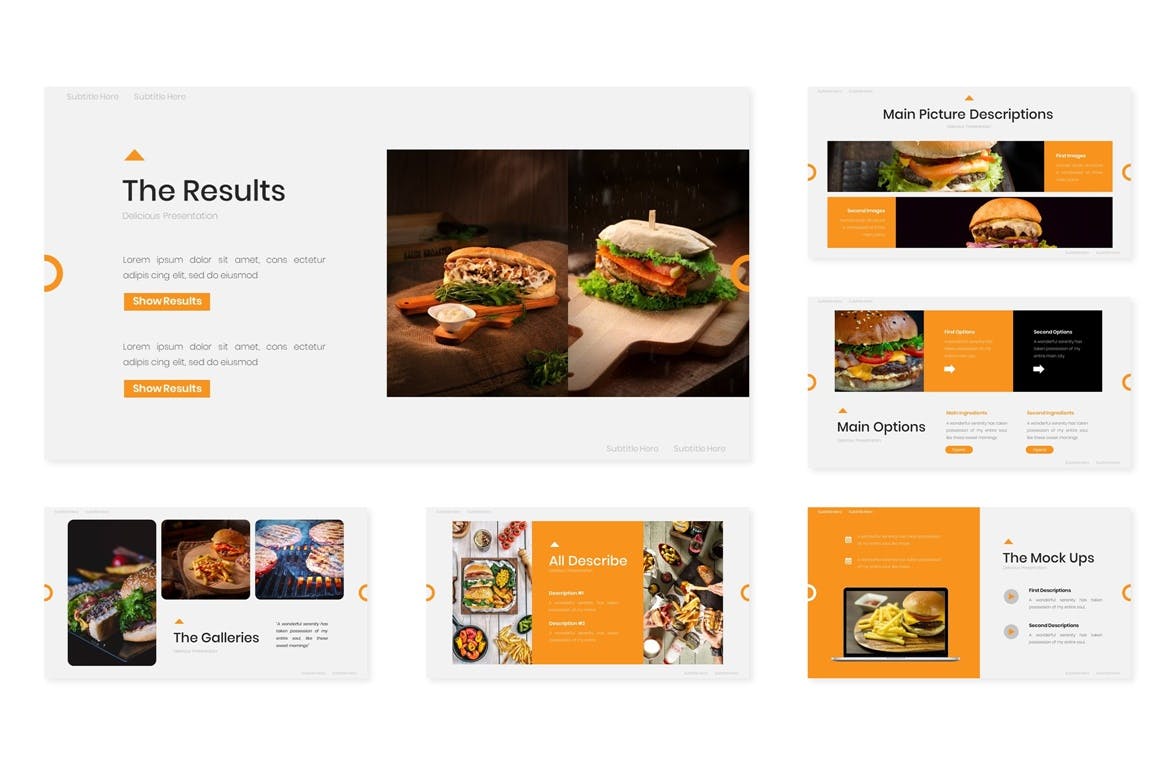 时尚高端餐厅饭店西餐powerpoint幻灯片演示模板（pptx）
