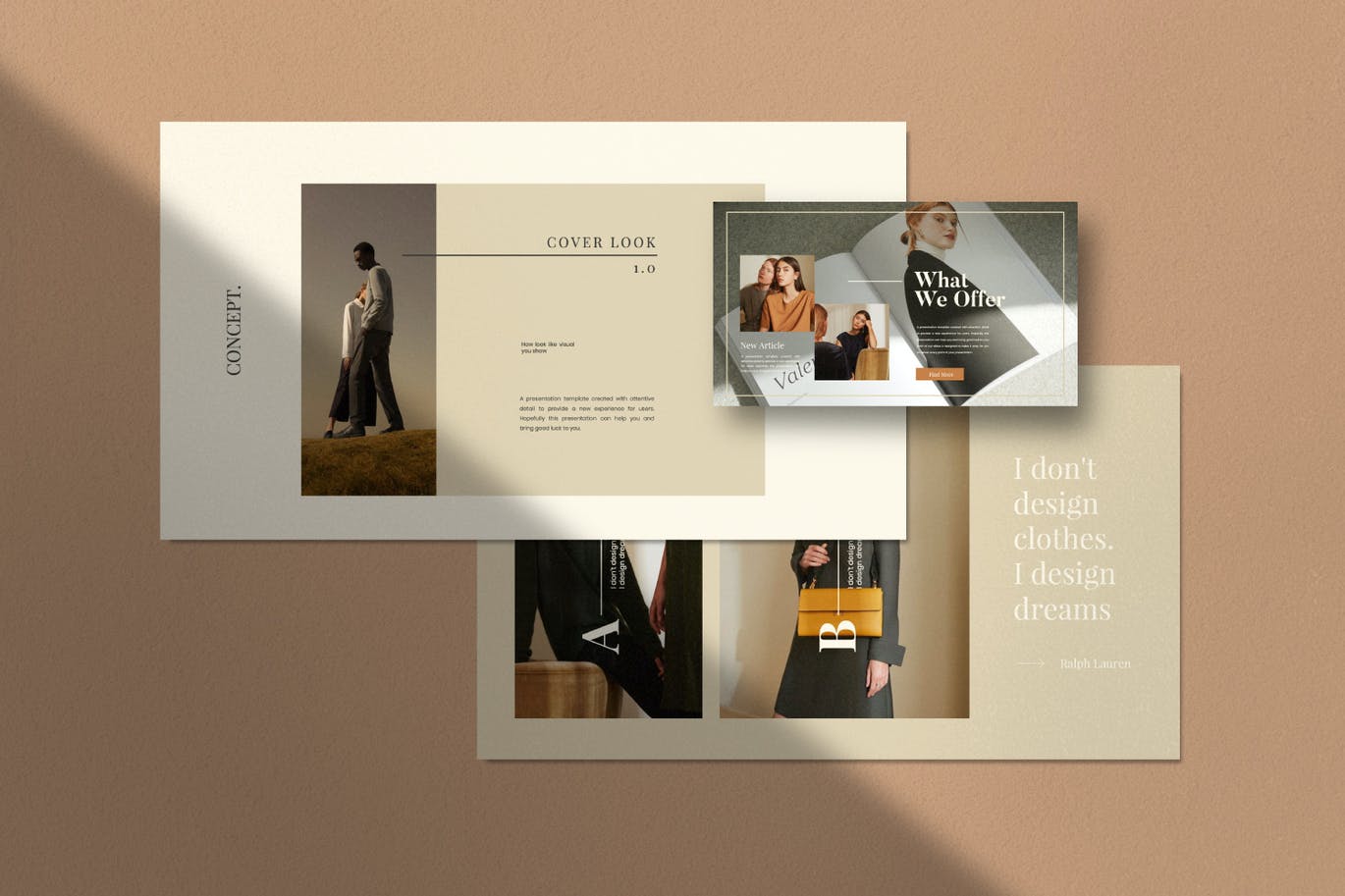 优雅时尚高端简约Google Slides谷歌幻灯片演示模板（pptx）