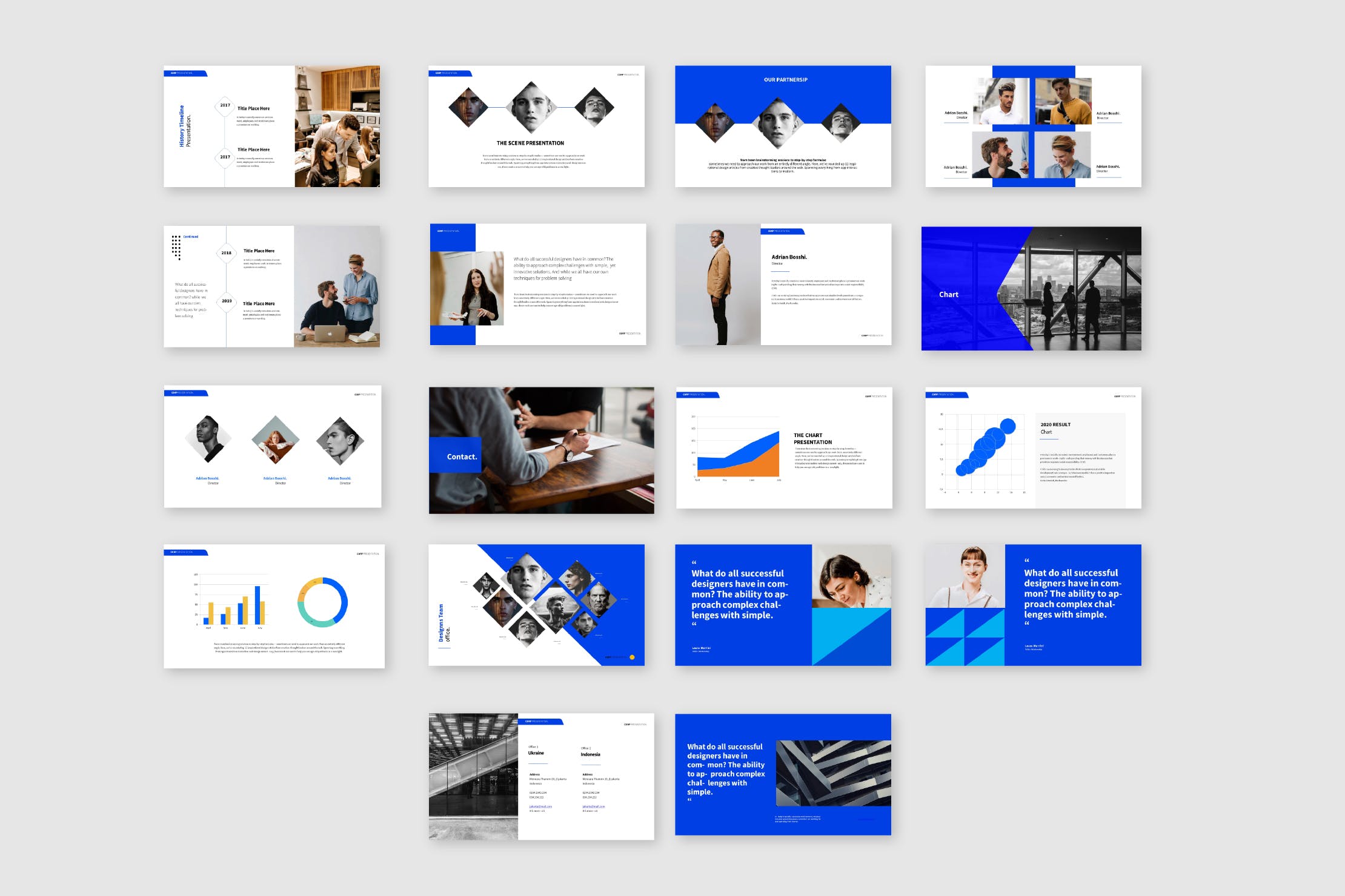 蓝色高端企业商业计划书PPT模板下载 (PPTX,Key)