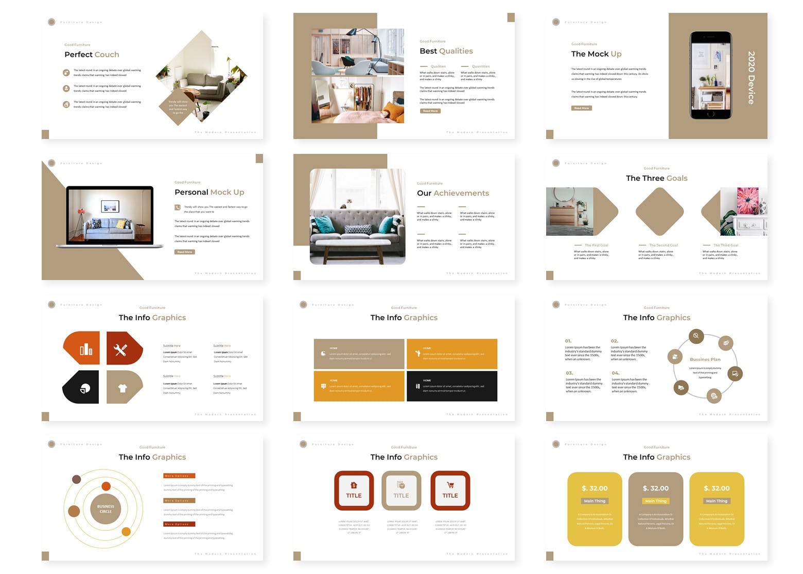 家具居家相关产品介绍PPT模板下载 [PPTX]