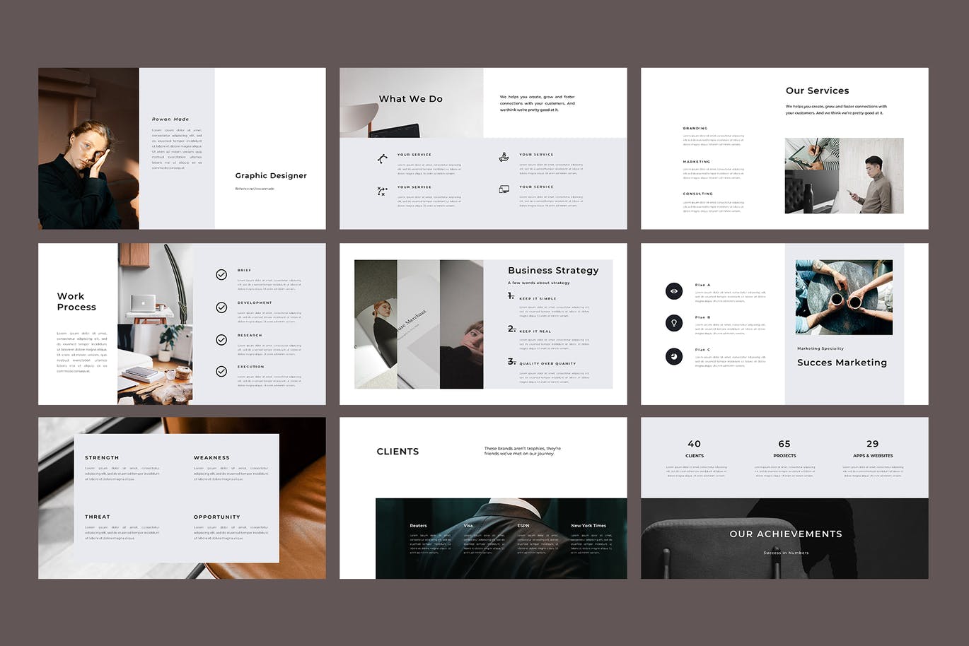 简约清新时尚优雅多用途创意powerpoint幻灯片演示模板（pptx）