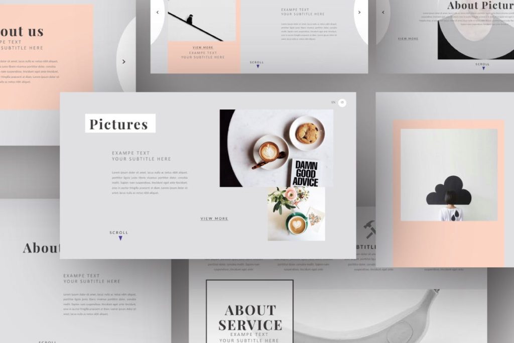 PPT模板 | 时尚独特高级品牌灰现代风格幻灯片PowerPoint创意多用途模板