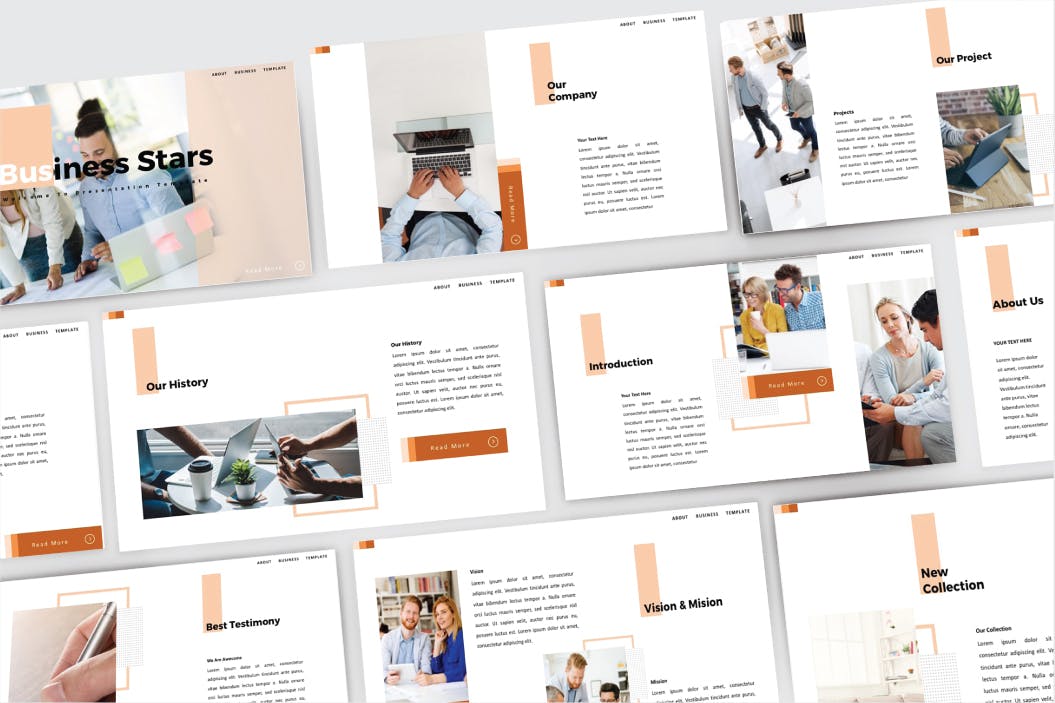 简约时尚高端清新优雅powerpoint幻灯片演示模板（pptx）