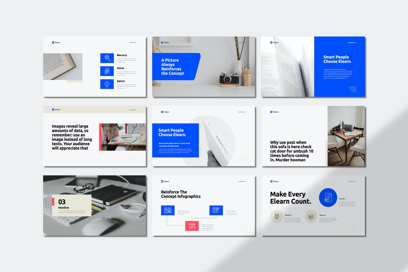 时尚高端专业优雅的清新powerpoint幻灯片演示模板（pptx）