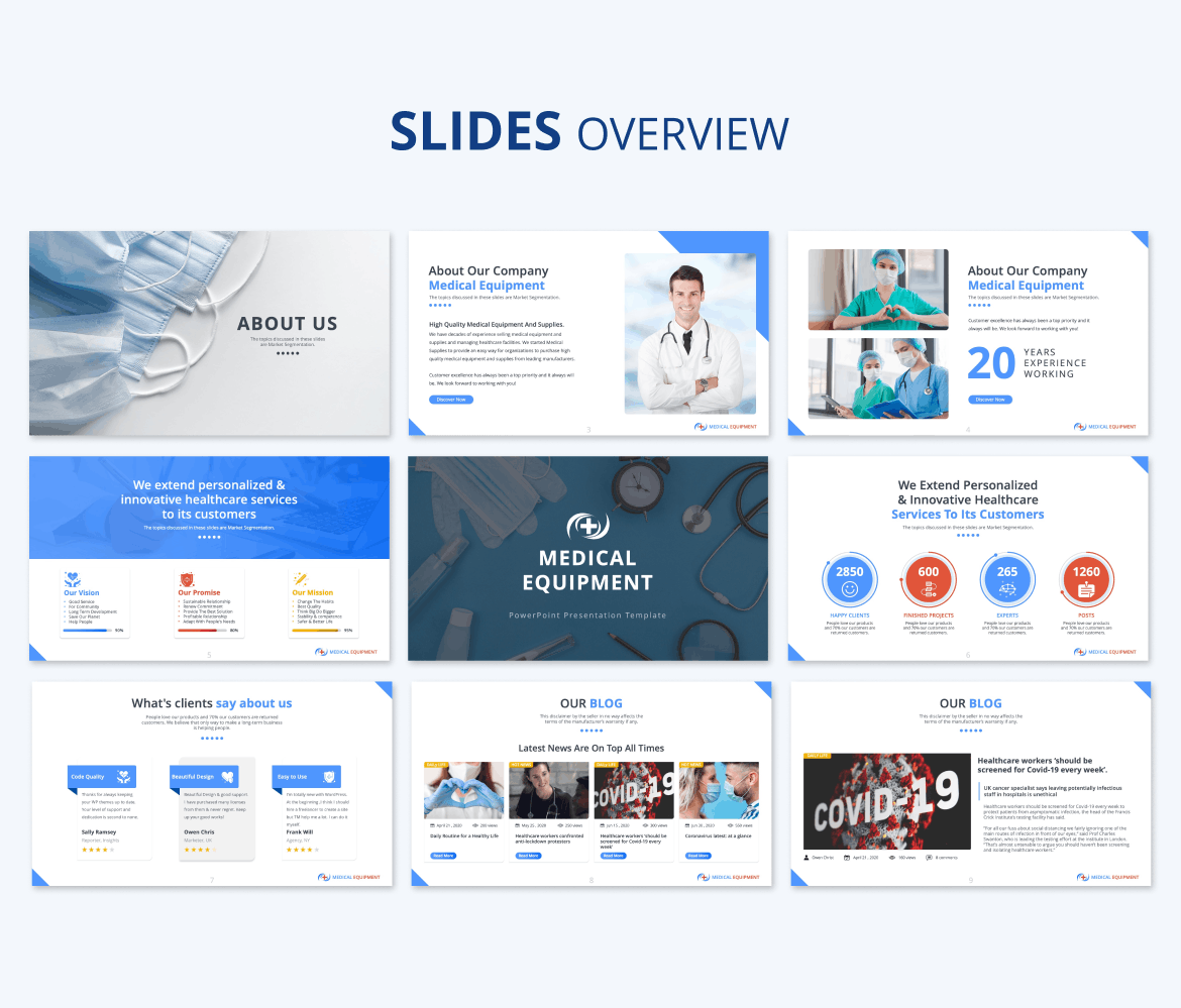 医疗设备展示PPT模板(PPTX)