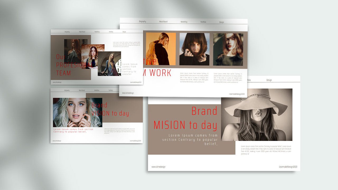 时尚高端简约优雅清新Google Slides谷歌幻灯片演示模板（pptx）