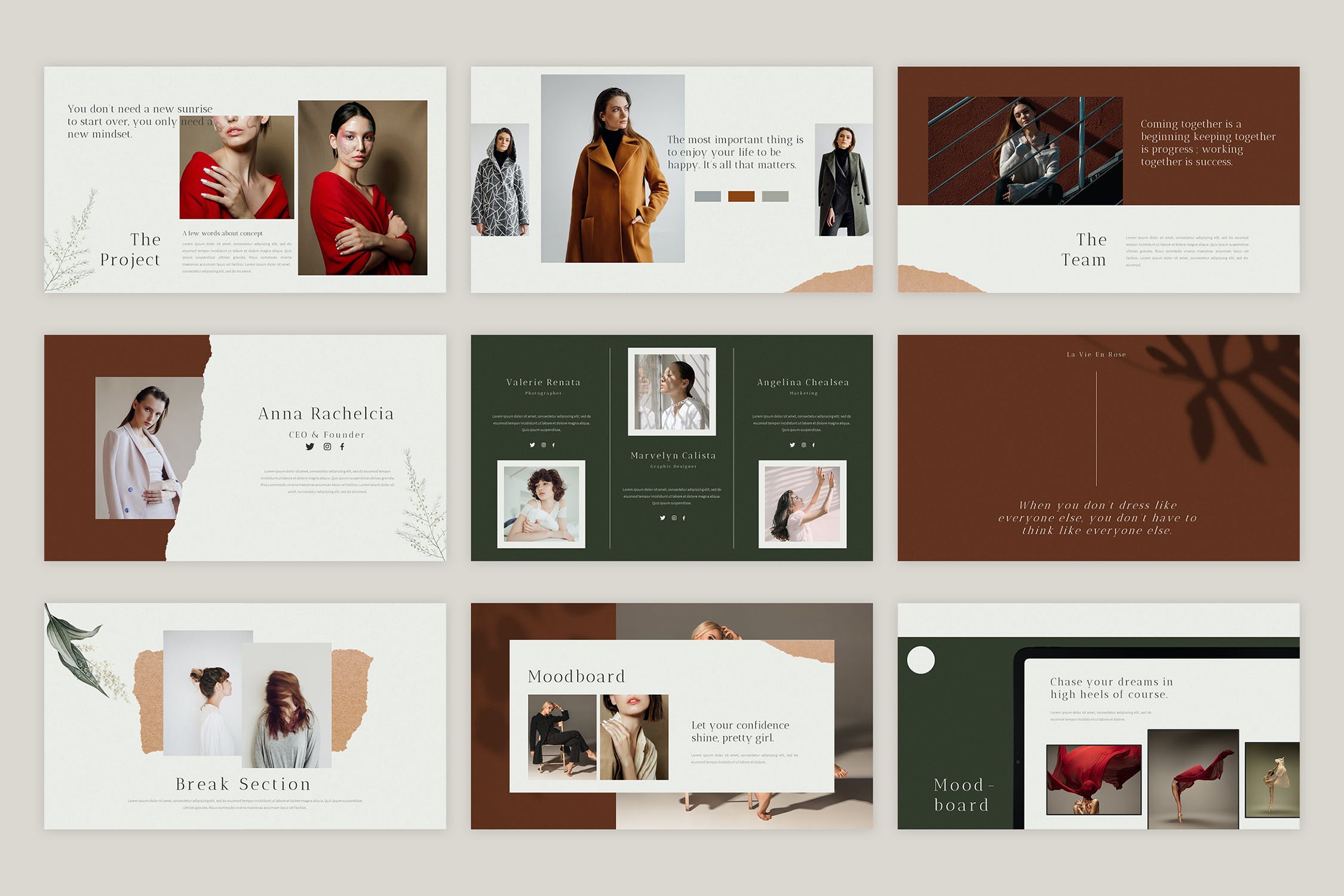 时尚优雅的PPT模板下载[PPTX]