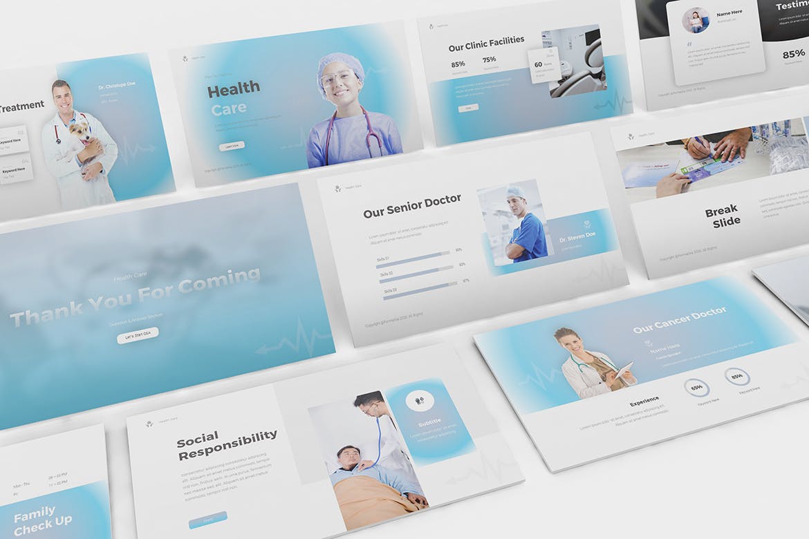 医疗保健PPT模板下载(PPTX)