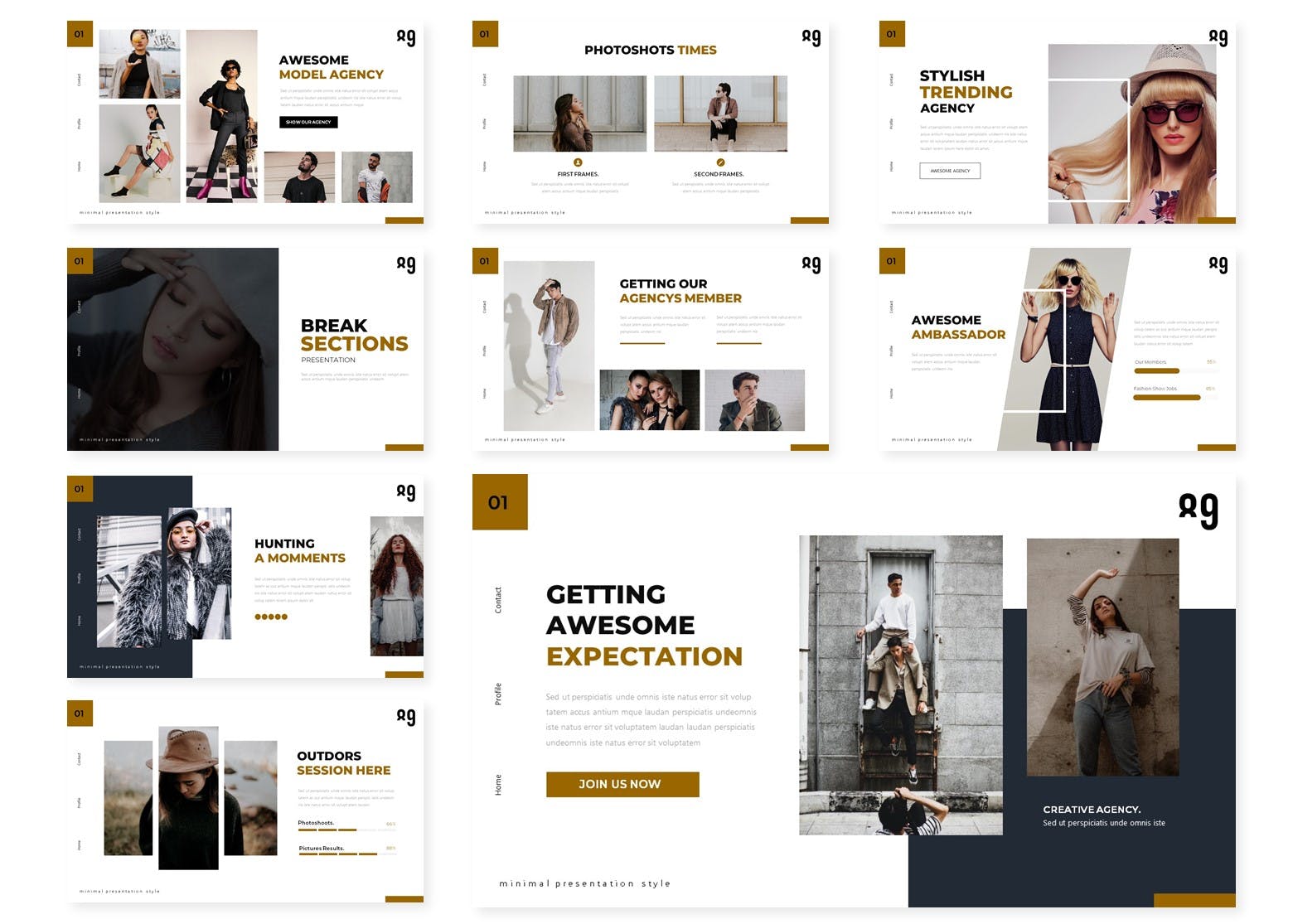 时尚高端的PPT模板下载(PPTX)