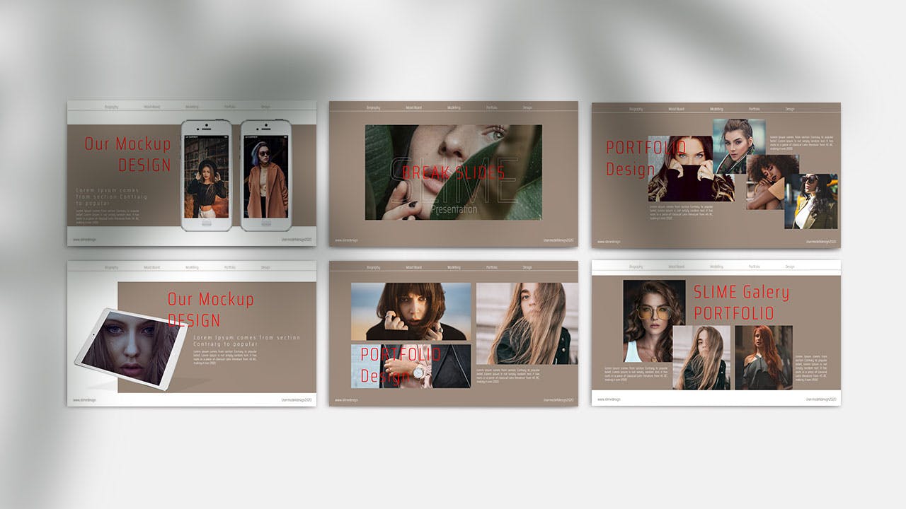 时尚高端简约优雅清新Google Slides谷歌幻灯片演示模板（pptx）