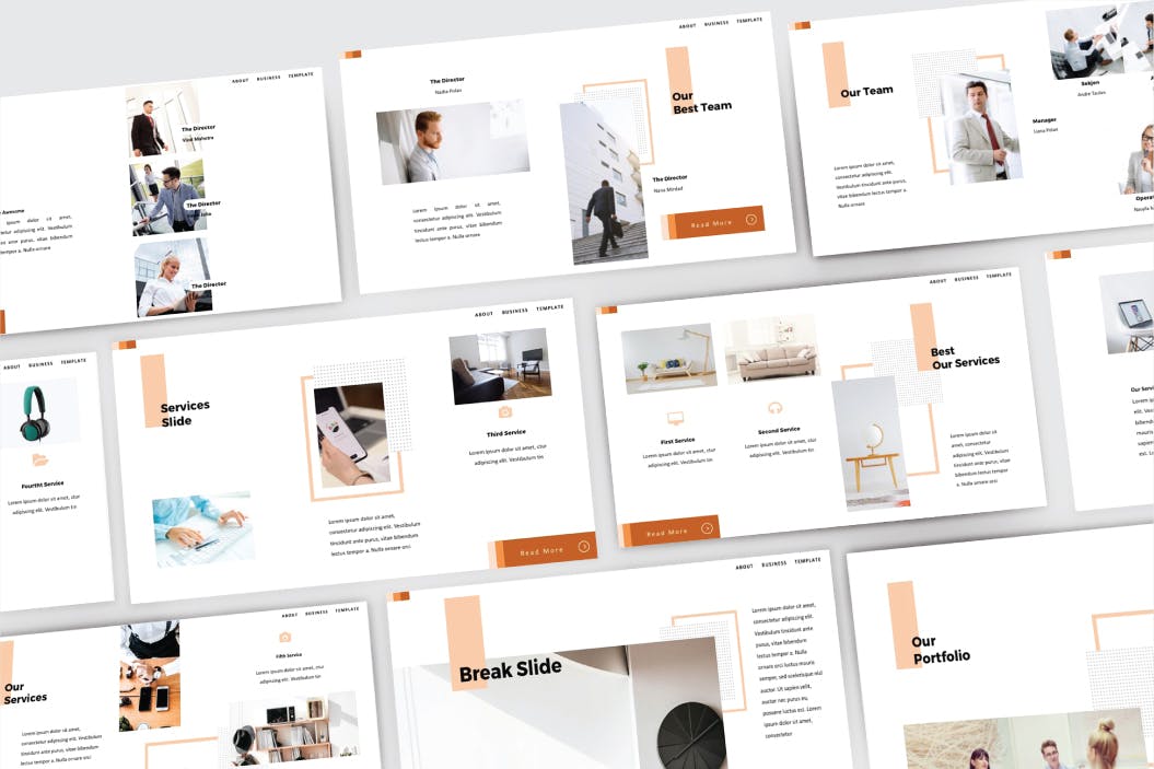 简约时尚高端清新优雅powerpoint幻灯片演示模板（pptx）