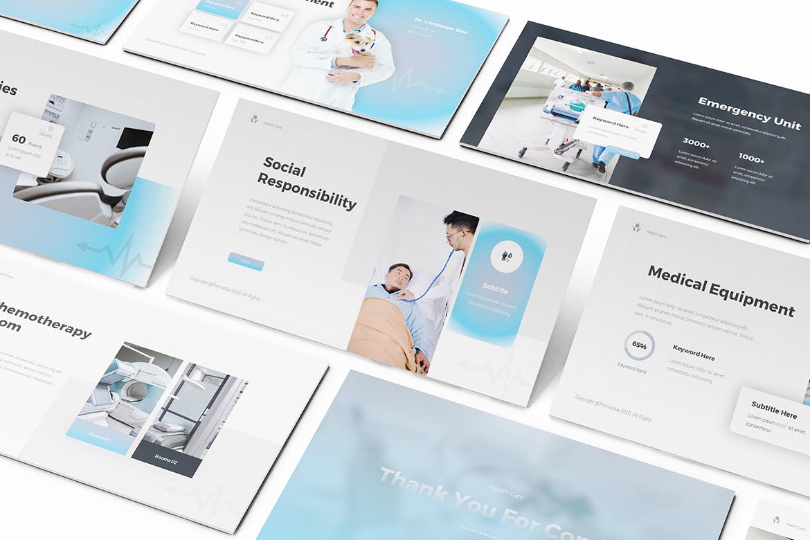 医疗保健PPT模板下载(PPTX)