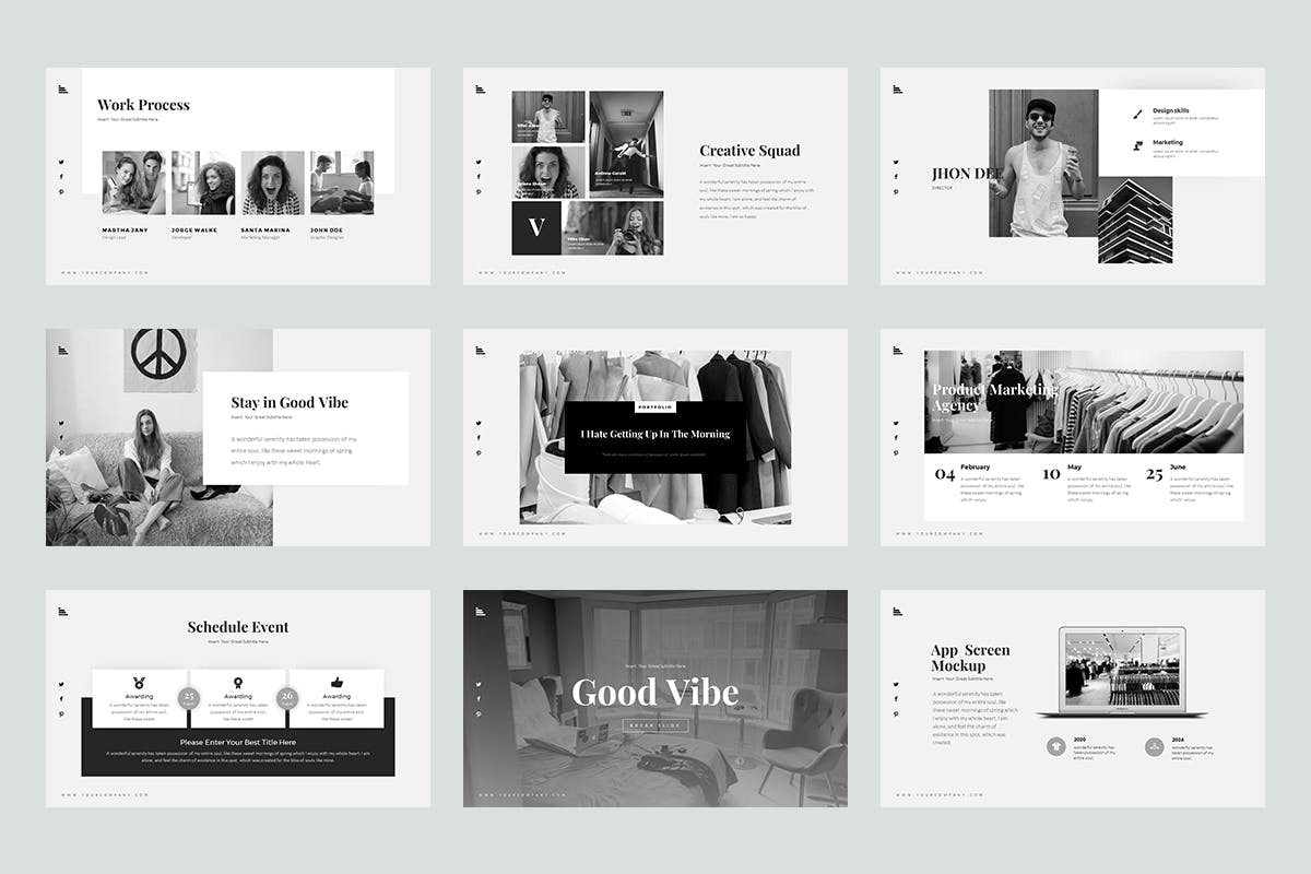 干净有创意的PPT模板下载(PPTX)