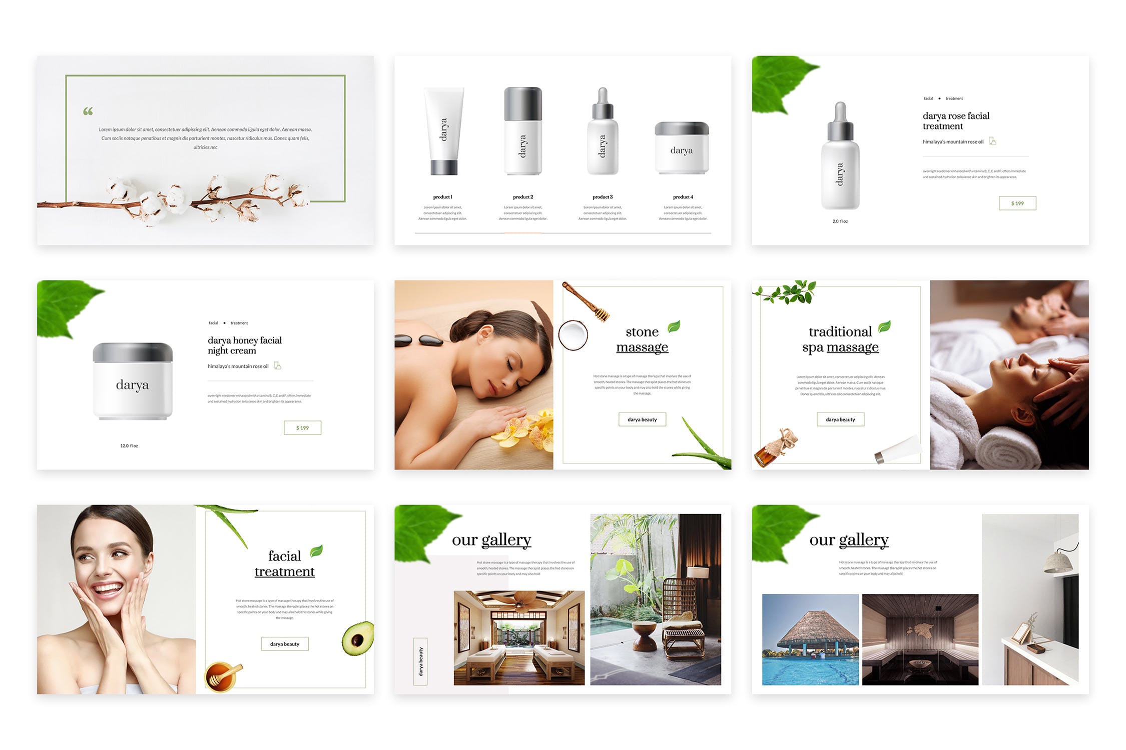 美容SPA相关的PPT模板下载（PPTX）