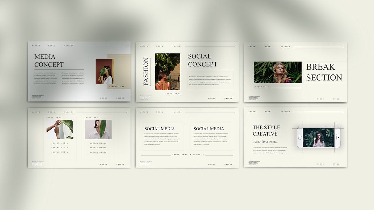 时尚的PPT模板下载（PPTX）