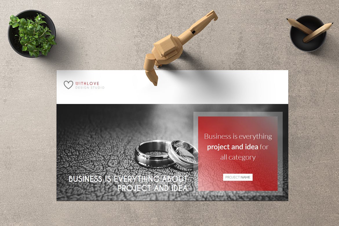 时尚的电子商务名片模板下载（PPTX）