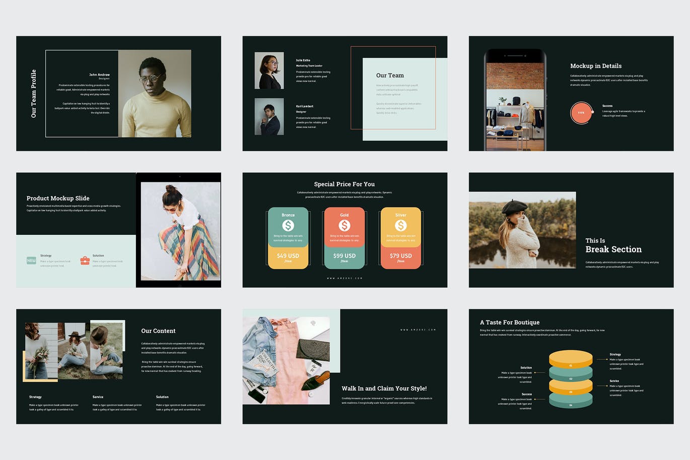 简约清晰时尚好用的多功能powerpoint幻灯片演示模板（pptx）