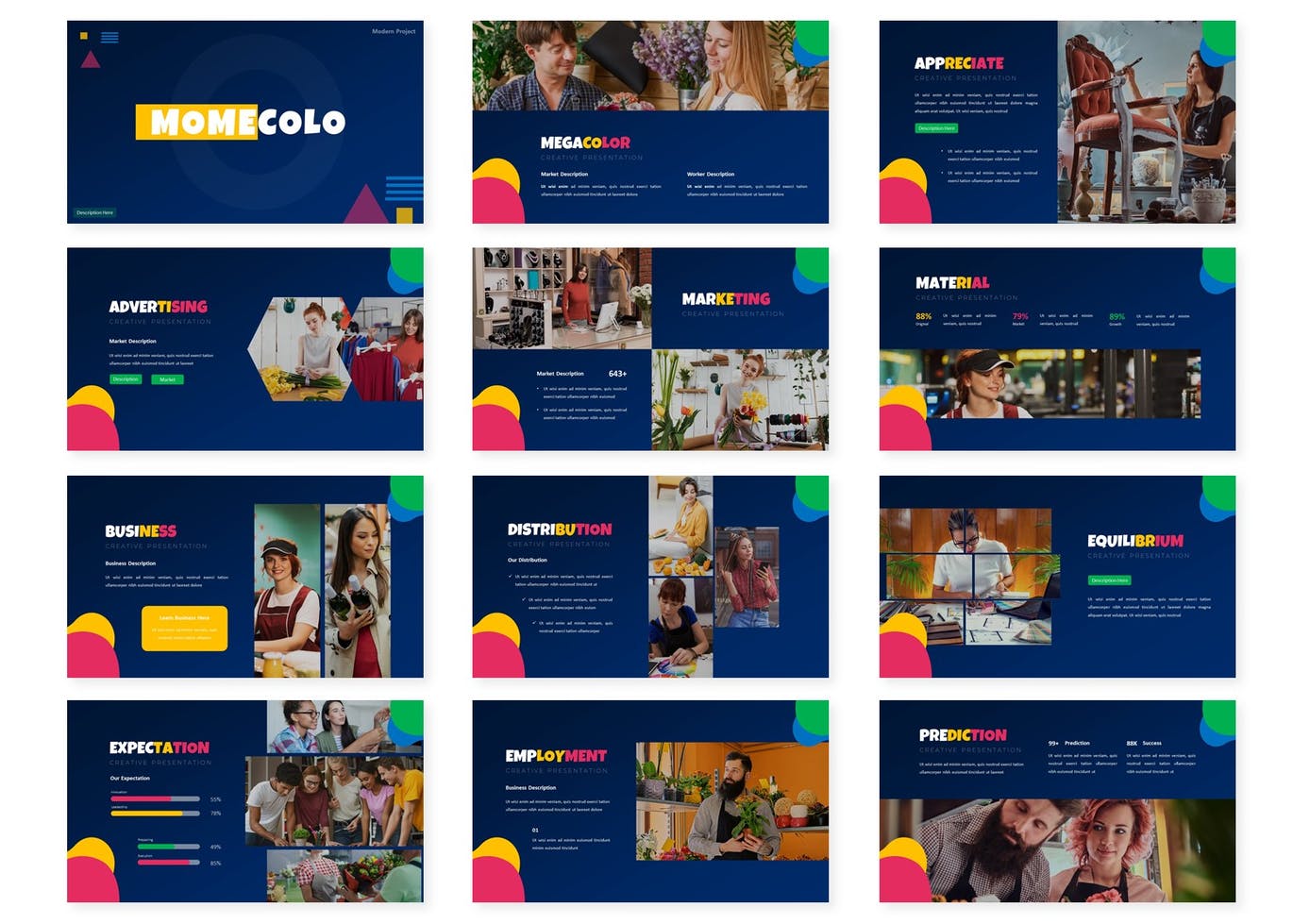 时尚清新简约多用途大数据powerpoint幻灯片演示模板（pptx）