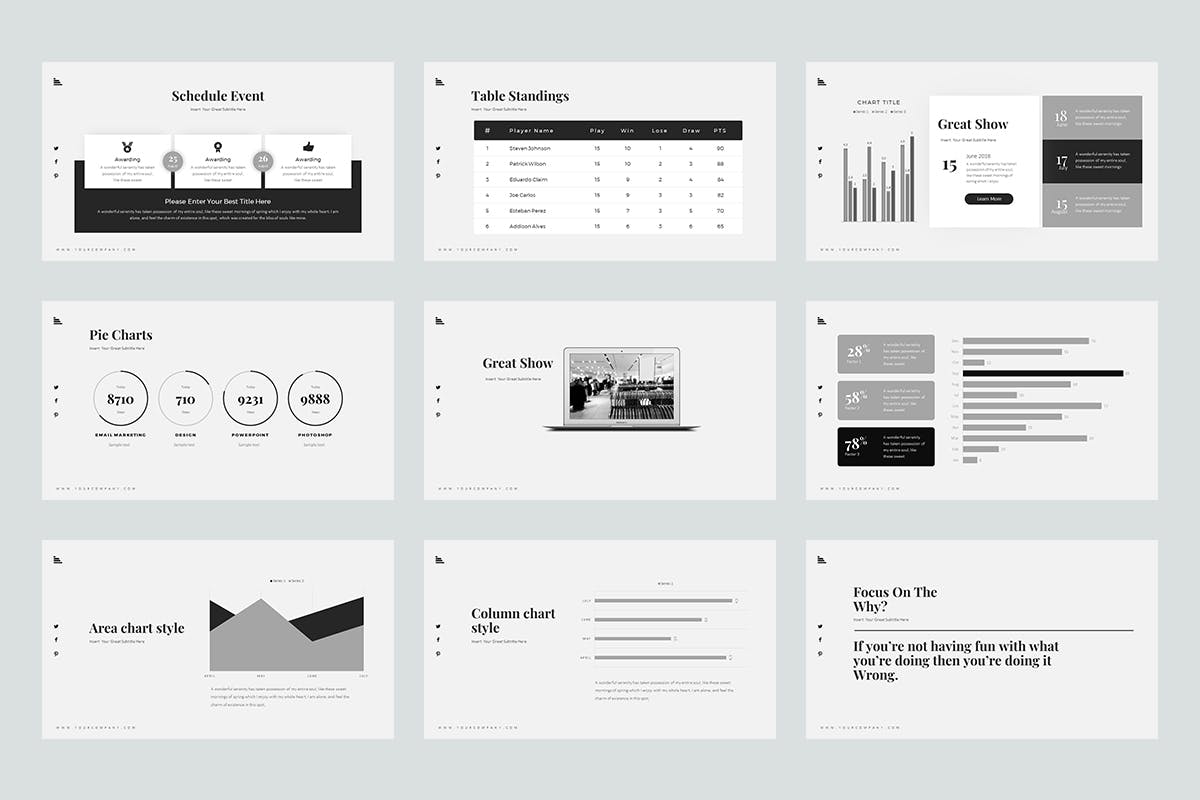 干净有创意的PPT模板下载(PPTX)